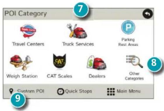 Rand McNally IntelliRoute TND 525 - Find a Point of Interest (POI) - 2