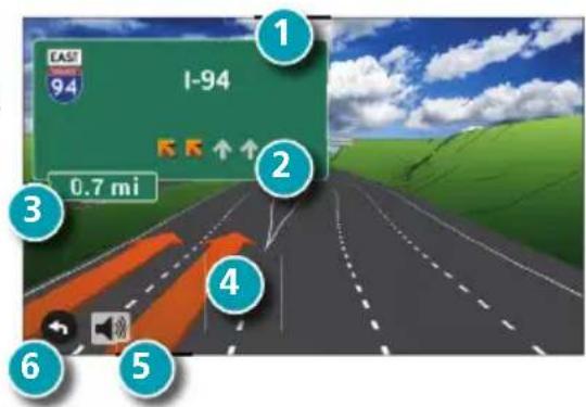 Rand McNally IntelliRoute TND 525 - Affi chage des intersections - 1