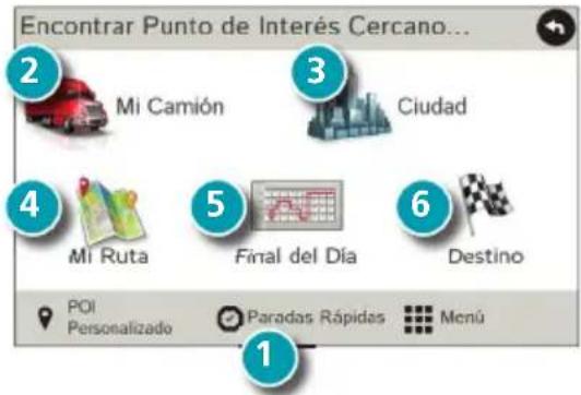Rand McNally IntelliRoute TND 525 - Encuentre un punto de Interes (POI) - 1