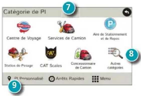 Rand McNally IntelliRoute TND 525 - Recherche d'un point d'intérêt (PI) - 2