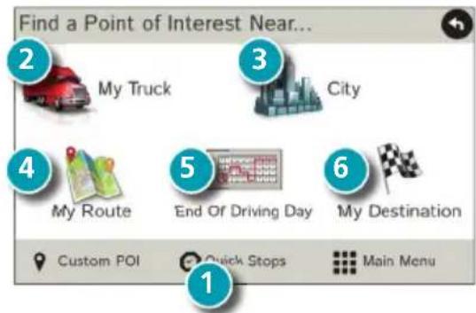 Rand McNally IntelliRoute TND 525 - Find a Point of Interest (POI) - 1