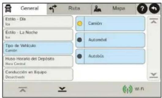 Rand McNally IntelliRoute TND 525 - Configure las.optiones de ruta y del dispositivo - 1