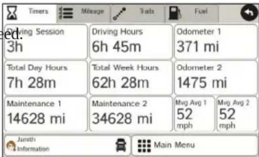 Rand McNally IntelliRoute TND 525 - View Timers and Logs - 1