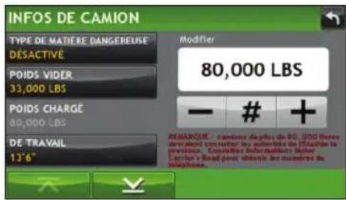 Rand McNally Intelliroute TND 520 - Saisie des informations sur le camion et définition des averissements - 1