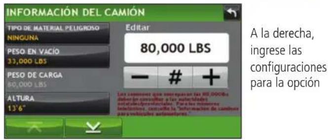 Rand McNally Intelliroute TND 520 - Ingrese la informacion del camion y configure las advertencias - 1