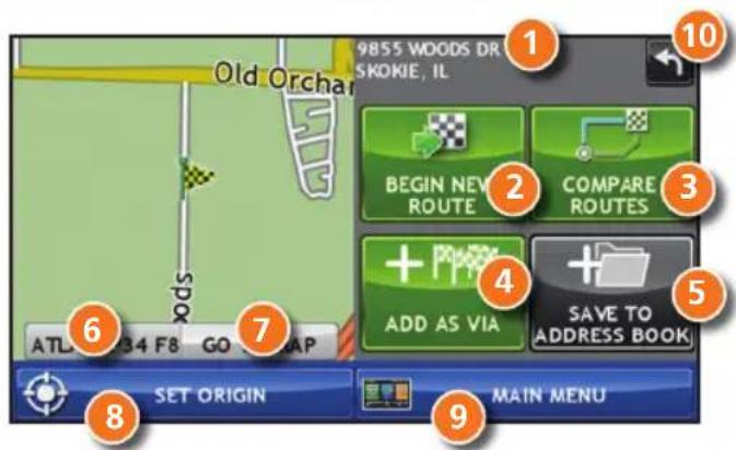 Rand McNally Intelliroute TND 520 - Confirm Destination Window - 1