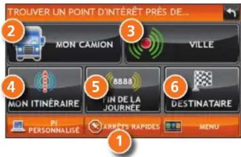 Rand McNally Intelliroute TND 520 - Recherche d'un point d'intérêt (PI) - 1