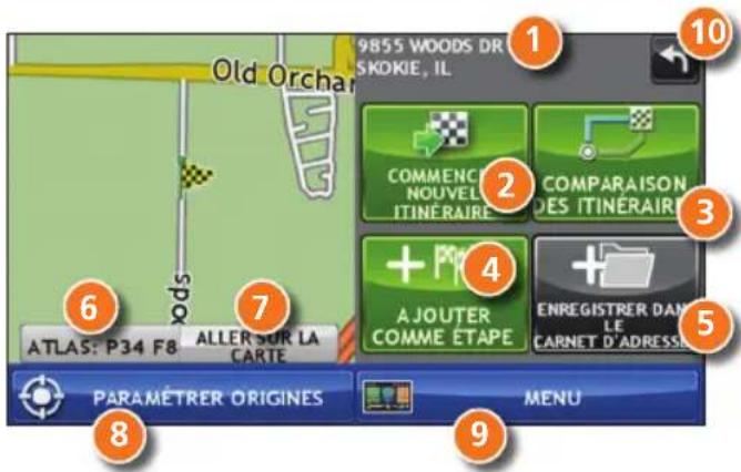 Rand McNally Intelliroute TND 520 - Fenêtre de confirmation de la destination - 1