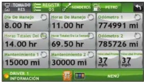 Rand McNally Intelliroute TND 520 - Ver los Temporizadores y los Registros - 1