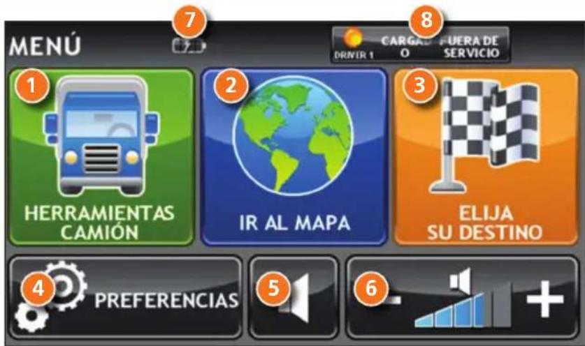 Rand McNally Intelliroute TND 520 - Menu principal - 1