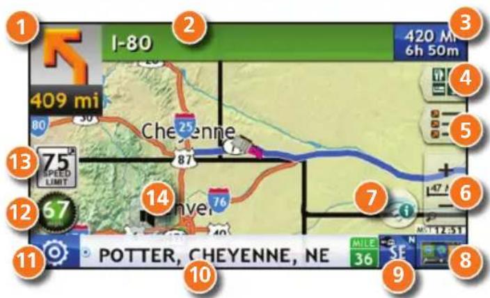 Rand McNally Intelliroute TND 520 - Route Map Window - 1