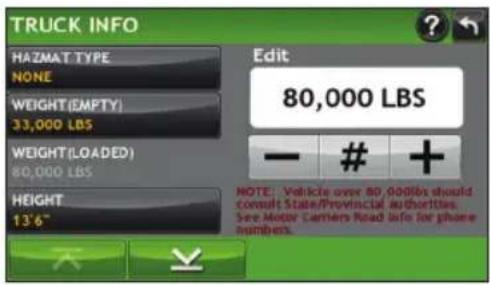 Rand McNally Intelliroute TND 520 - Enter Truck Information and SetWarnings - 1
