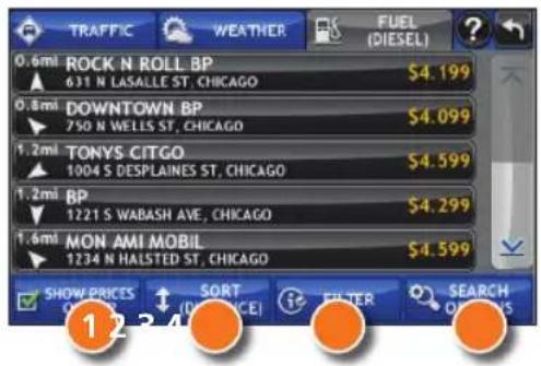 Rand McNally Intelliroute TND 520 - Fuel Prices - 1
