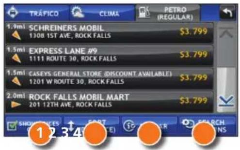 Rand McNally Intelliroute TND 520 - Precios del combustible - 1