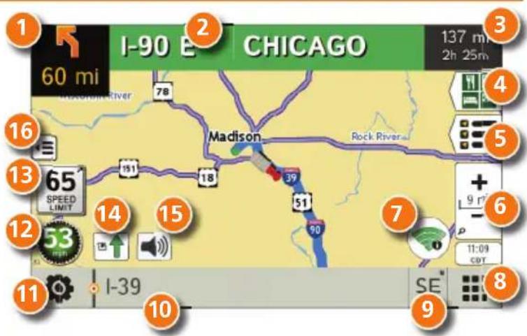 Rand McNally IntelliRoute TND 530 - Route Map Window - 1