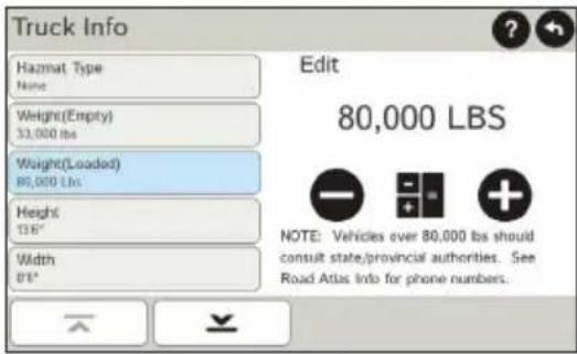 Rand McNally IntelliRoute TND 530 - Enter Truck Information and Set Warnings - 1