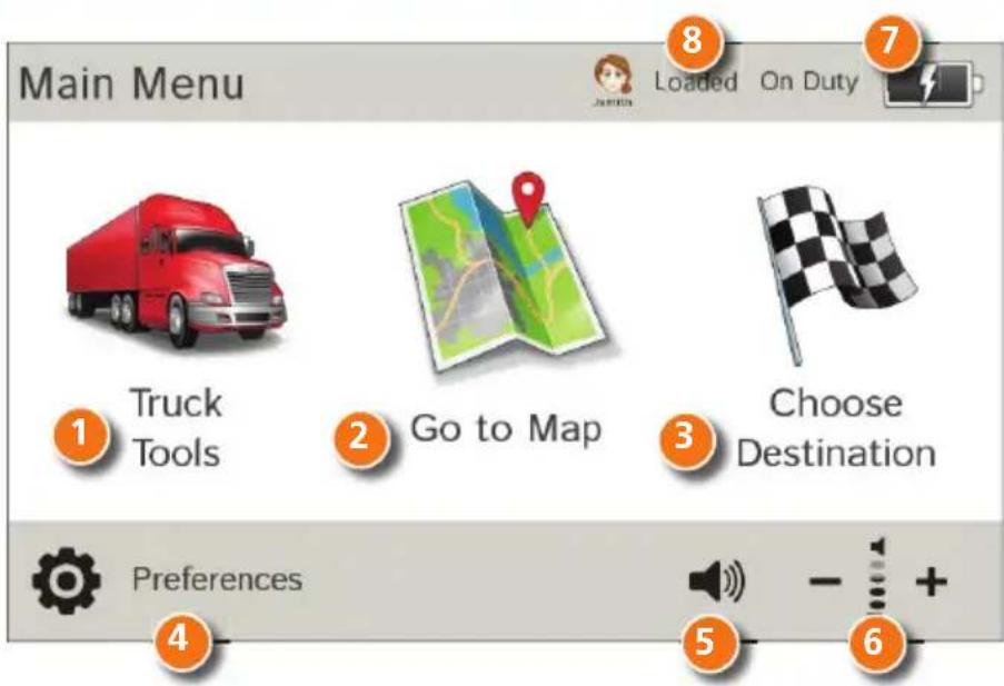Rand McNally IntelliRoute TND 530 - Main Menu - 1