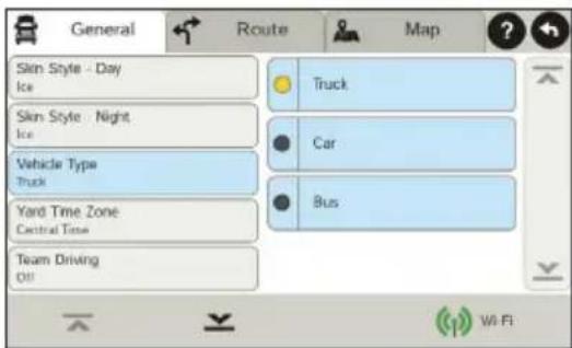 Rand McNally IntelliRoute TND 530 - Set Routing and Device Options - 1