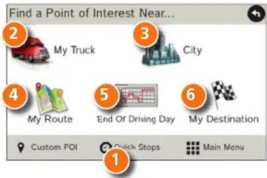 Rand McNally IntelliRoute TND 530 - Find a Point of Interest (POI) - 1