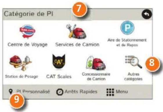 Rand McNally IntelliRoute TND 530 - Recherche d'un point d'intérêt (PI) - 2