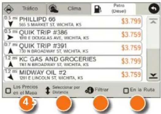 Rand McNally IntelliRoute TND 530 - Precios del combustible - 2