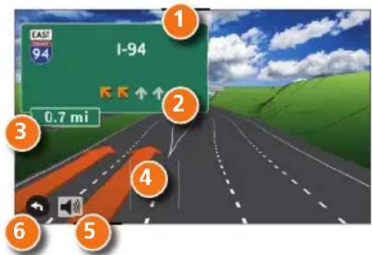 Rand McNally IntelliRoute TND 530 - Vista de la intersección - 1