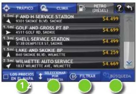 Rand McNally IntelliRoute TND 720 - Precios del combustible - 1