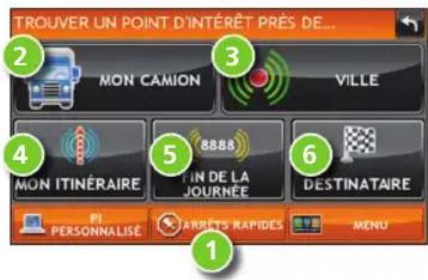 Rand McNally IntelliRoute TND 720 - Recherche d'un point d'intérêt (PI) - 1