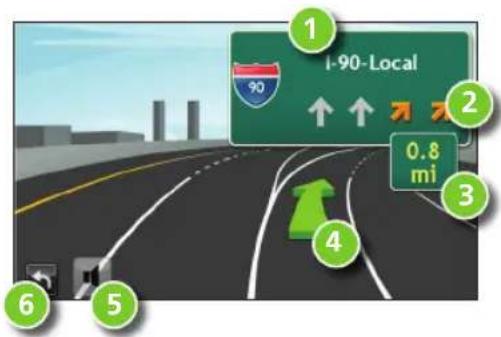 Rand McNally IntelliRoute TND 720 - Affichage des intersections - 1