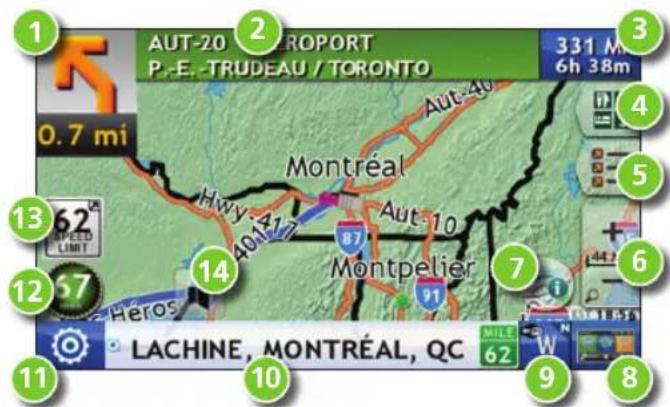 Rand McNally IntelliRoute TND 720 - Fenêtre de la carte de l'itinéraire - 1