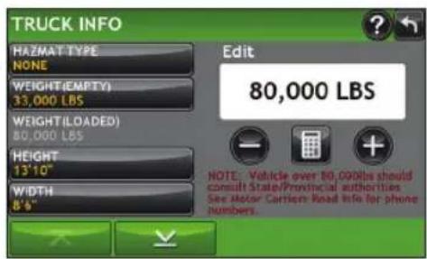 Rand McNally IntelliRoute TND 720 - Enter Truck Information and SetWarnings - 1
