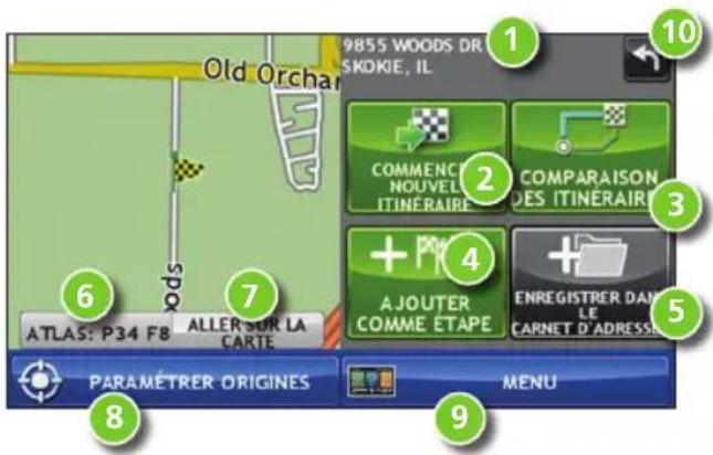 Rand McNally IntelliRoute TND 720 - Fenêtre de confirmation de la destination - 1