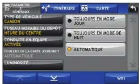 Rand McNally IntelliRoute TND 720 - Définition des options d'itinéraire et d'appareil - 1