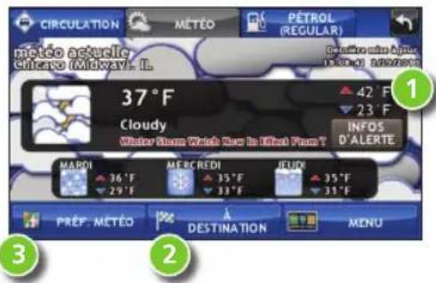 Rand McNally IntelliRoute TND 720 - Conditions météorologiques - 1