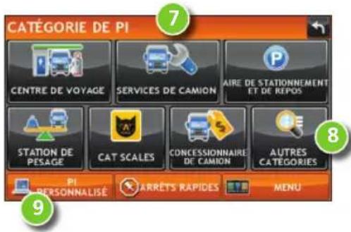 Rand McNally IntelliRoute TND 720 - Recherche d'un point d'intérêt (PI) - 2