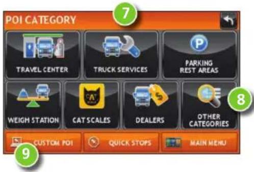 Rand McNally IntelliRoute TND 720 - Find a Point of Interest (POI) - 2
