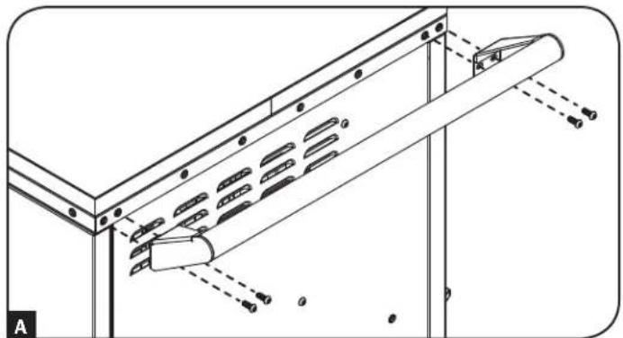 Tripp Lite CSCXB36AC - Installation du support de la poignée, des protections d'angles et du support du cordon d'alimentation - 1