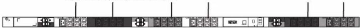 Tripp Lite PDU3XMV6G32 - Emplacement de la prise de courant du banc d'essai et références de affichage - 1