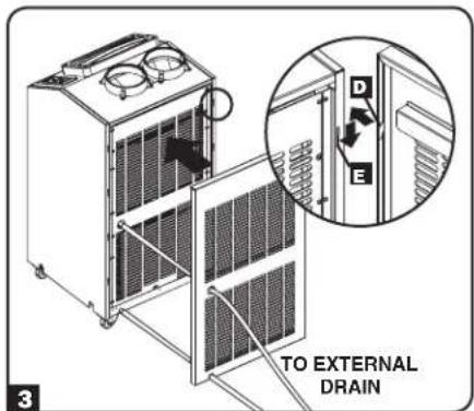 Tripp Lite SmartRack SRCOOL18K - Warning: Before connecting the unit to a dedicated drainage system, turn it off and unplug it. There is a risk of electric shock while the unit is plugged in. - 1