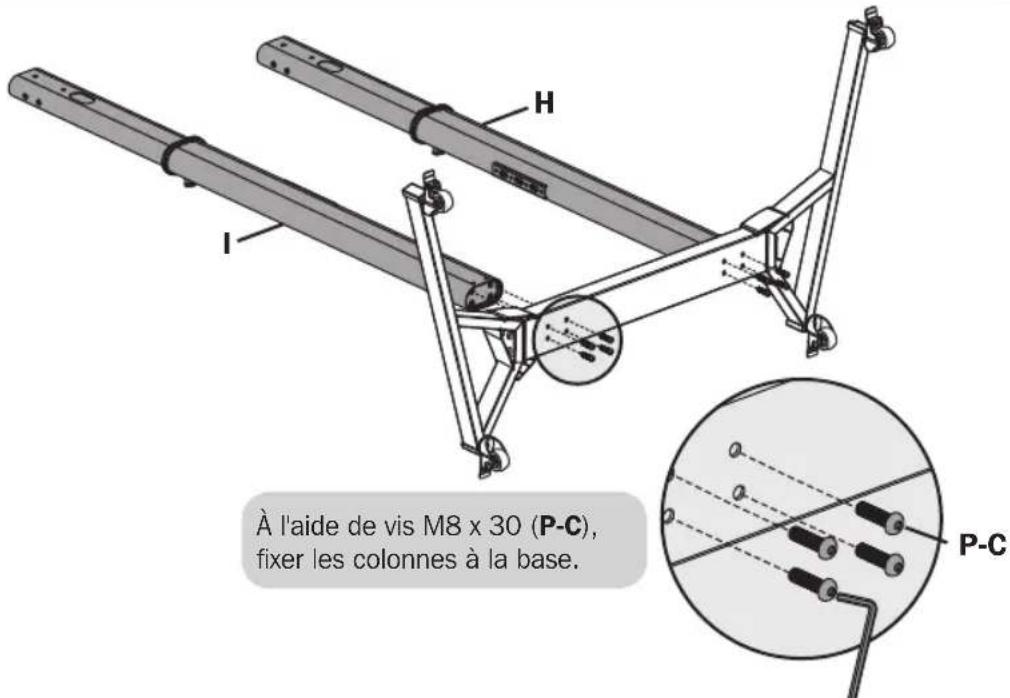 Tripp Lite DMCSD3545M - Fixation des colonnes à la base - 2