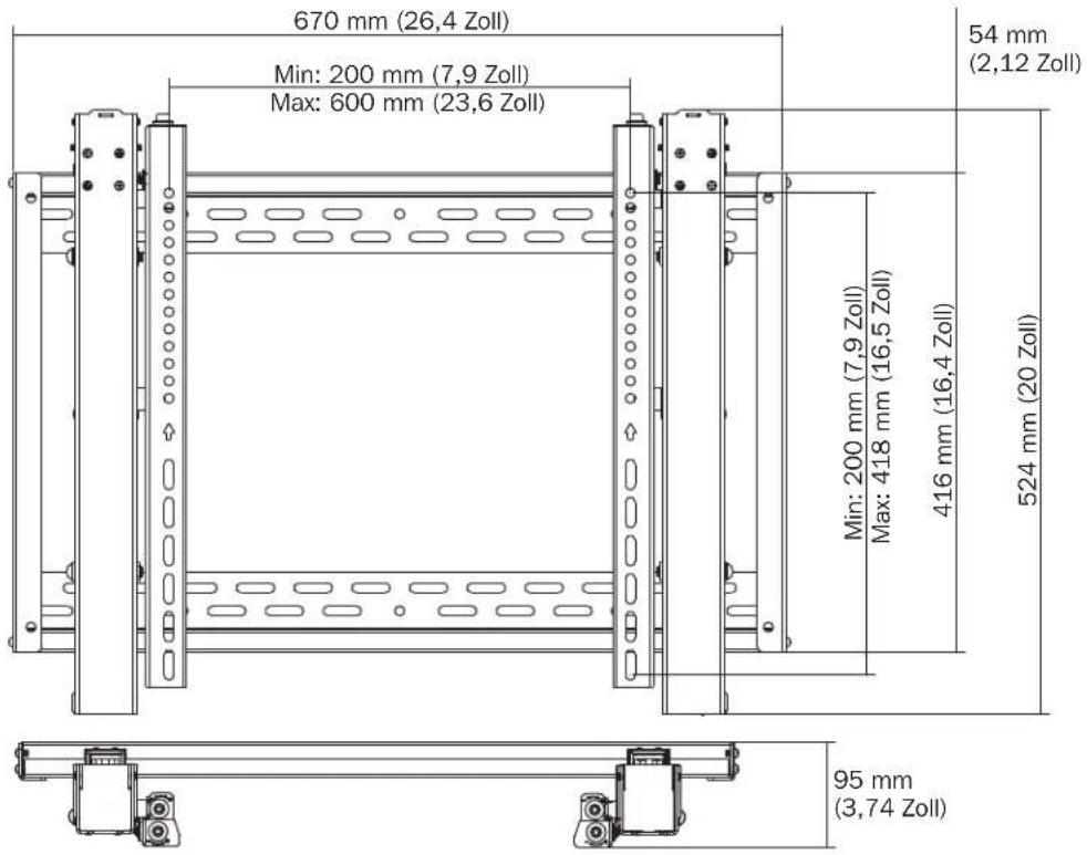 Tripp Lite DMVWSC4570XUL - Produktabmessungen - 1