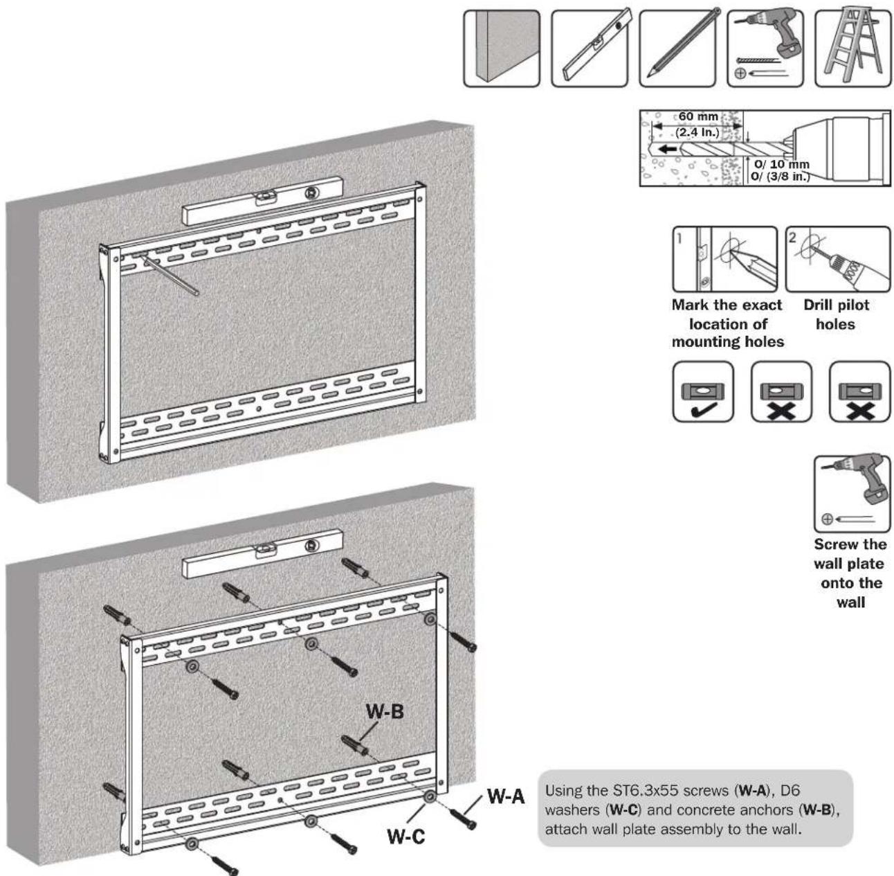 Tripp Lite DMVWSC4570XUL - Mount on Solid Brick or Concrete Block Wall - 1