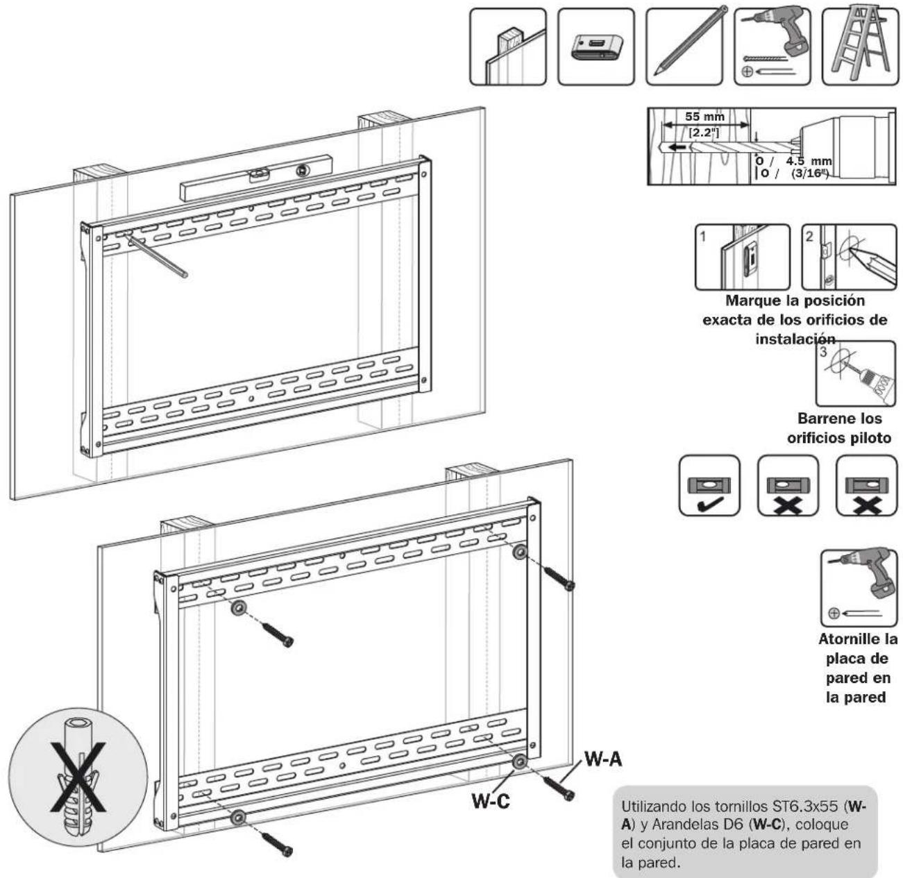Tripp Lite DMVWSC4570XUL - Instalación en Pared con Entramado de Madera - 1