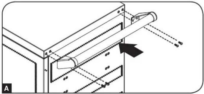 Tripp Lite CSC32USB - Instalación del Soporte de la Manija y el Administrador del Cable de Alimentación - 1