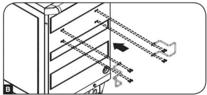 Tripp Lite CSC32USB - Installing the Handle Bracket and Power Cord Manager - 2