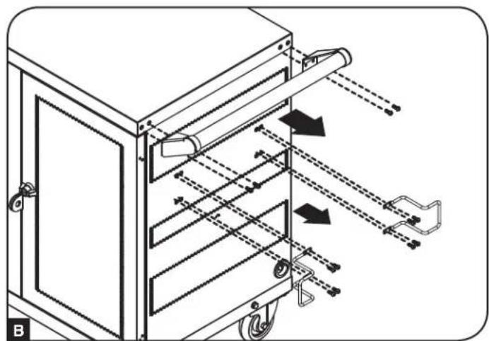 Tripp Lite CSC32USB - Removing Casters and Handle - 2
