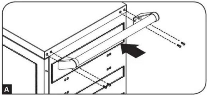 Tripp Lite CSC32USB - Installation du support de poignée et du guide du cordon d'alimentation - 1