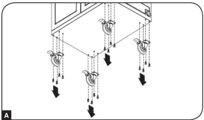 Tripp Lite CSC32USB - Enlever les roulettes et la polignée - 1