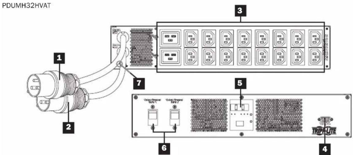Tripp Lite PDUMH32HVAT - Support de détention de cordon - 4