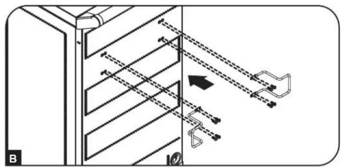 Tripp Lite CSC32ACWHG - Instalación del Soporte de la Manija y el Administrador del Cable de Alimentación - 2